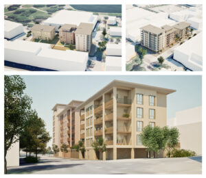 Illustration som visar möjlig bebyggelse i kvarteret Bagaren. Skisser: Winell Jern Arkitekter