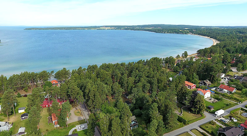 Flygvy över detaljplaneområdet Fjällskivlingen.