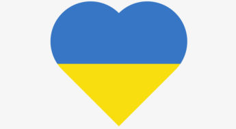 Hjärta med ukrainska flaggan