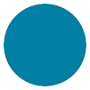 Kommunens blå huvudfärg Pantone 314 visas i en fylld cirkel.