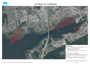 Karta över områden där det är gratis kräftfiske under perioeden. Foto.