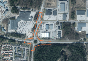 Cirkulationsplatser vid Slingerbulten, Bråstorps handelsområde