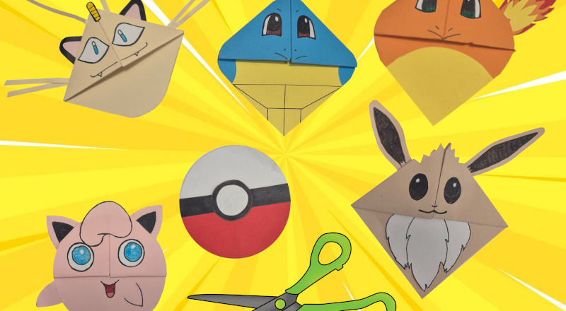 Olika bokmärken av karaktärer från Pokémon