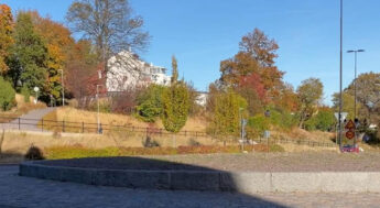 Rondellen vid Kyrkogatan/Vadstenavägen.