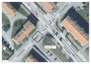 Karta som visar var avstängningen sker.